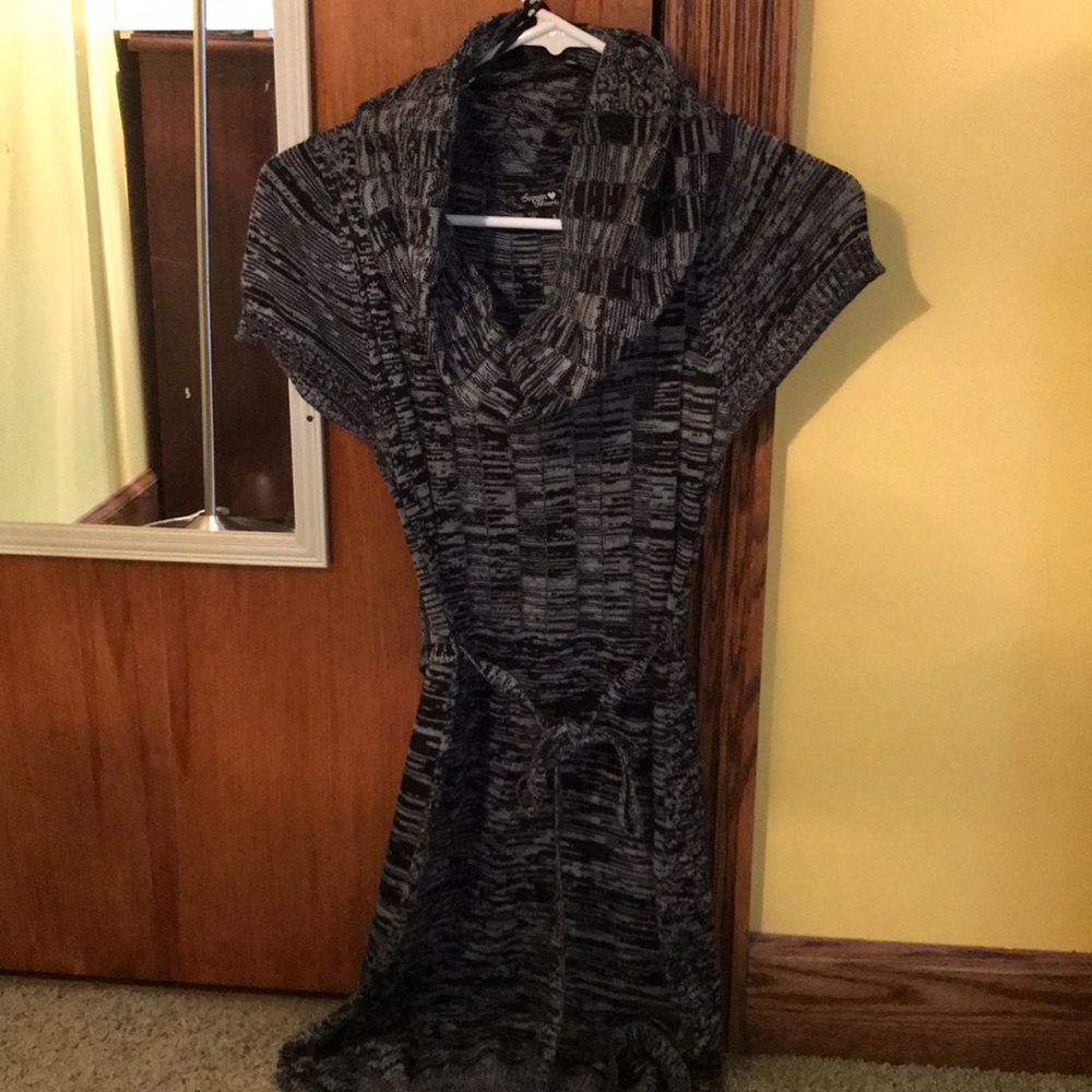 Grey/black sweater dress